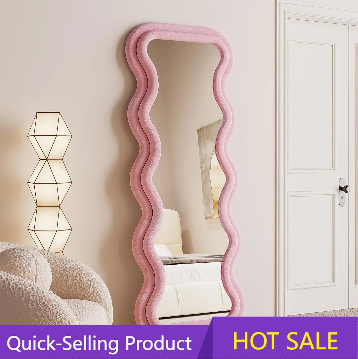 Arch Mirror Leaning - Espelho Ondulado de Comprimento Total, 63