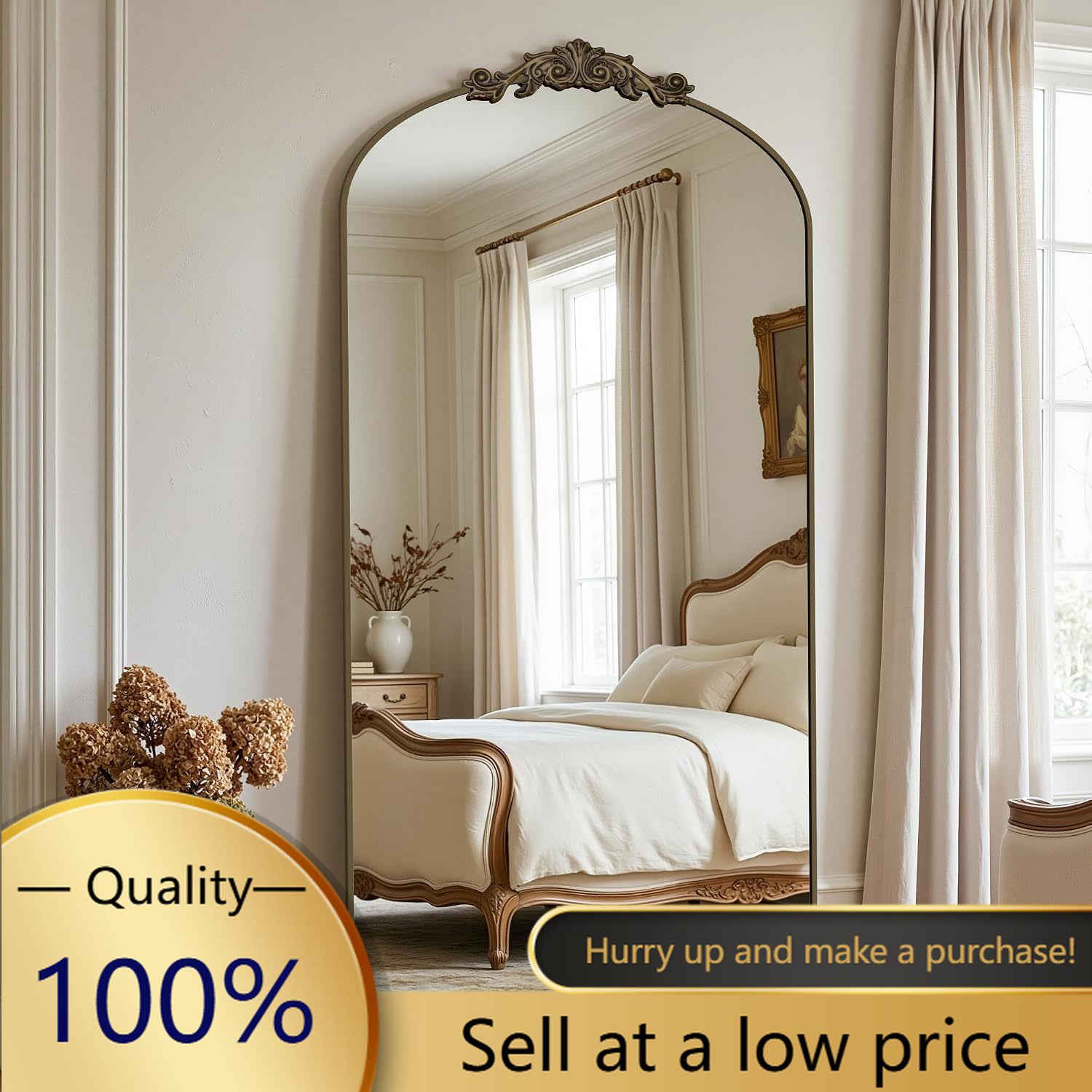 Arch Mirror Leaning - Espelho Vintage de Corpo Inteiro, 78