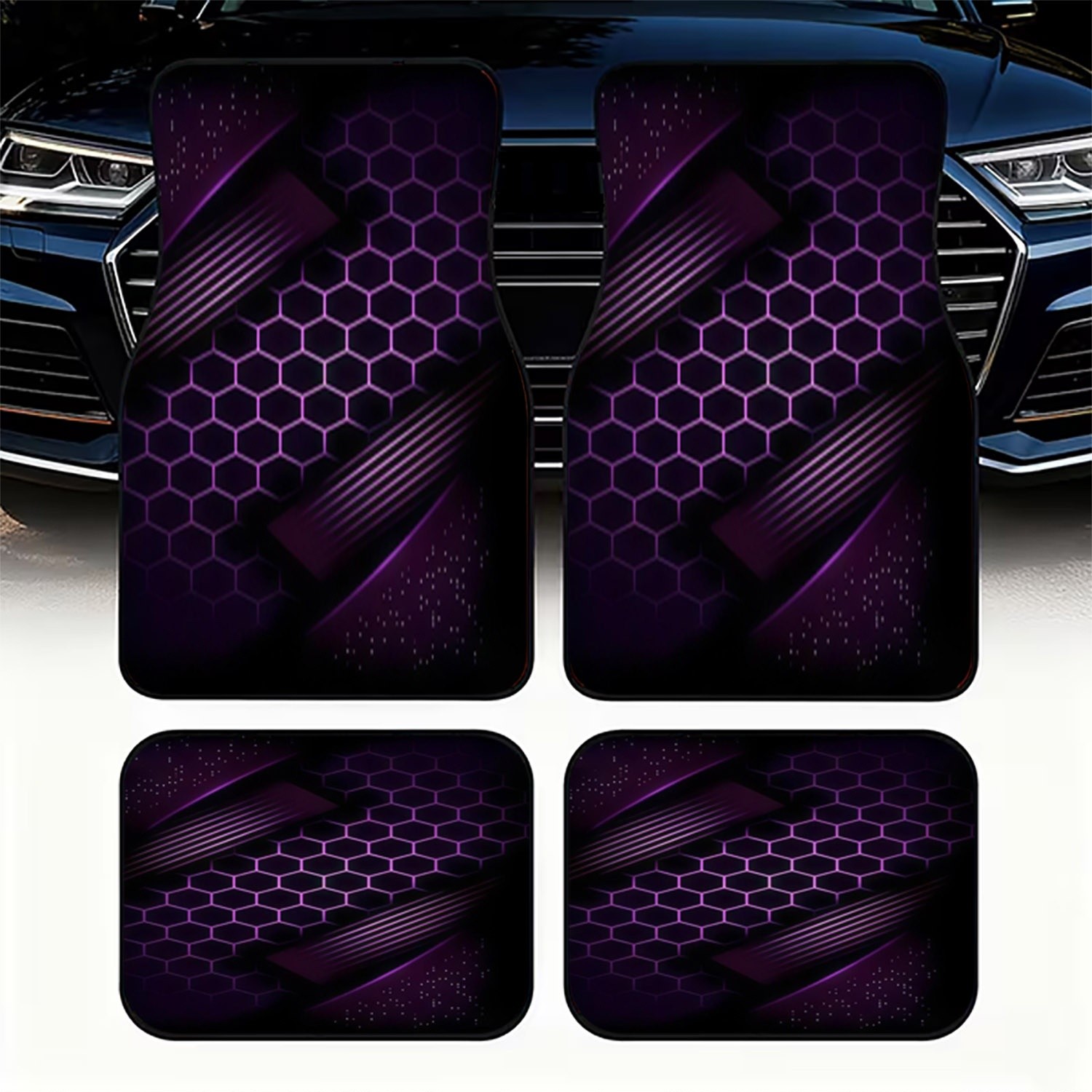 Interior Design Grid - Tapetes de Carro em Fibra de