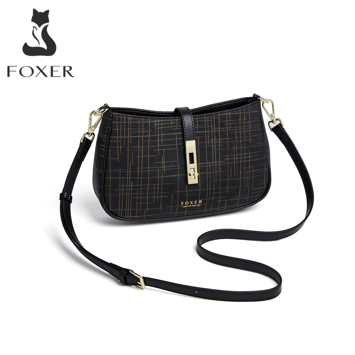 Interior Design Grid - Bolsa Transversal Feminina FOXER de Couro