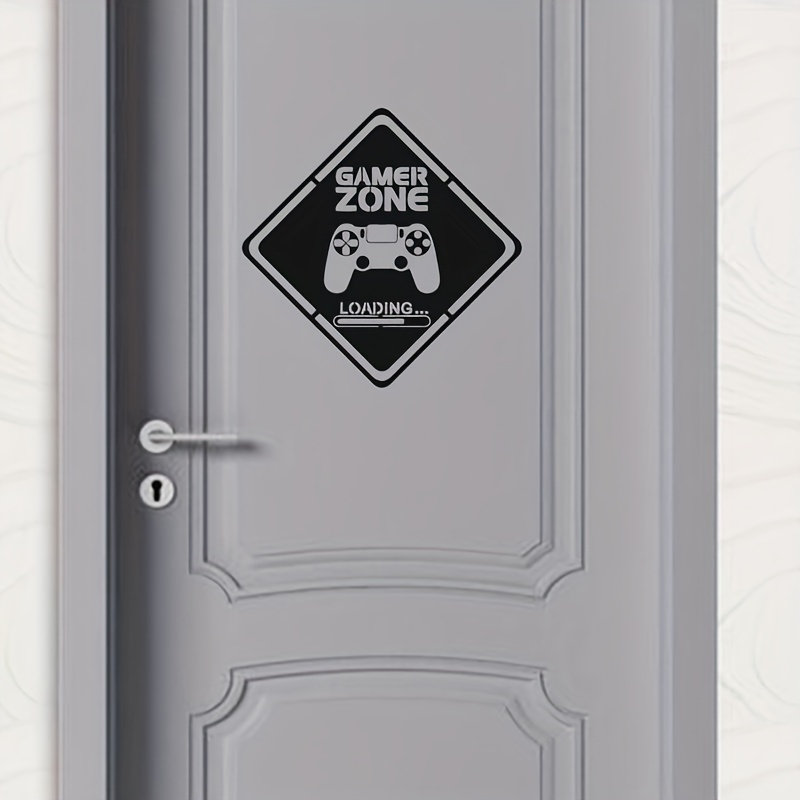 Interior Design Game - 1pc zona gamer porta decalque adesivo