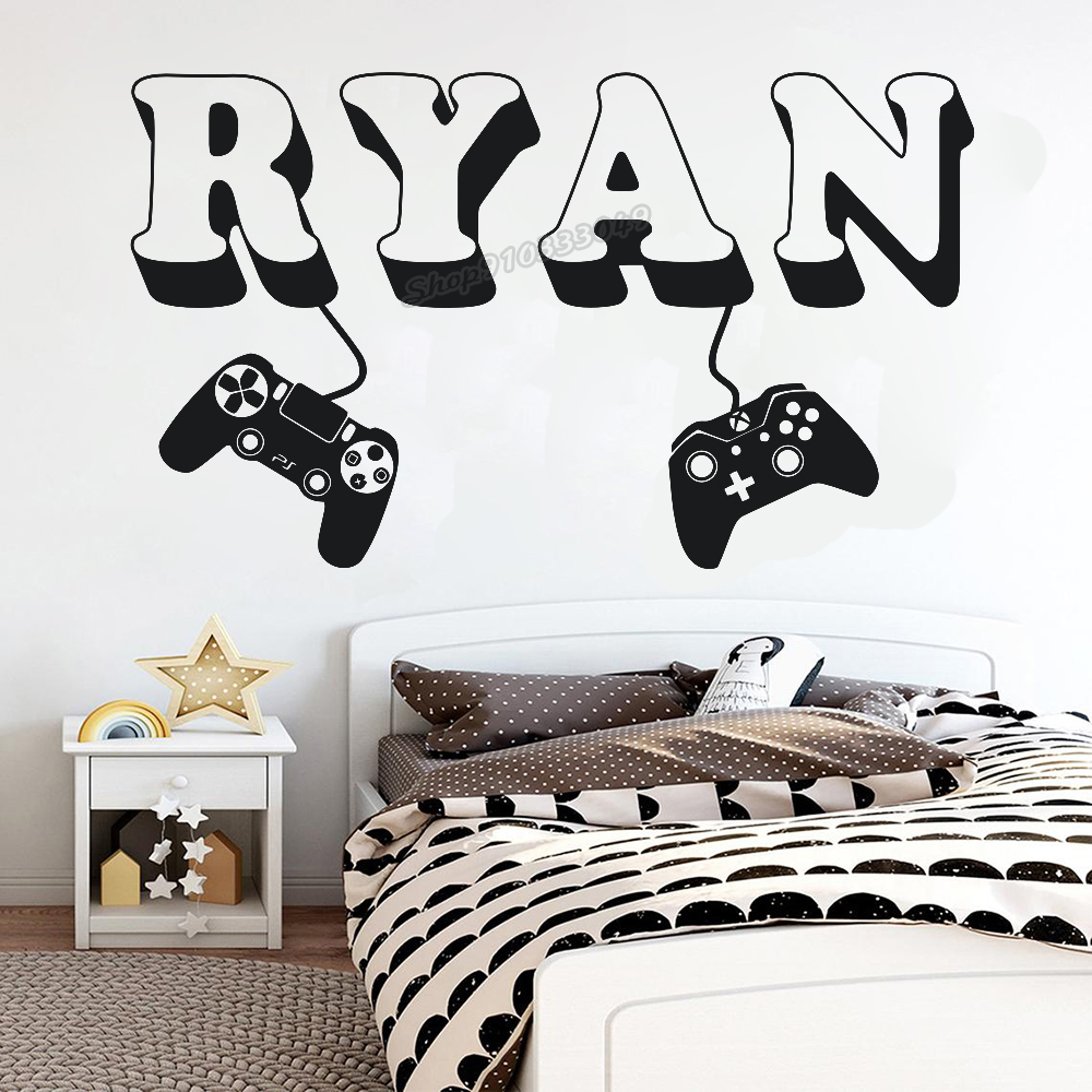 Interior Design Game - Adesivo de parede gamer com nome