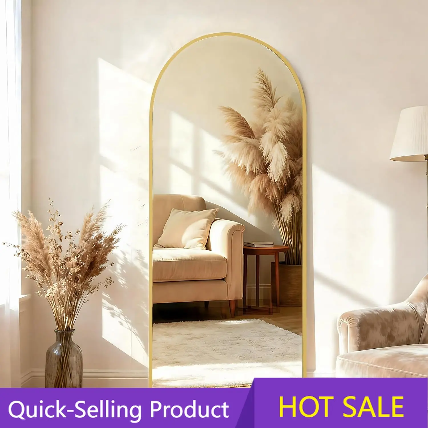 Arch Mirror Leaning - Espelho de corpo inteiro em arco