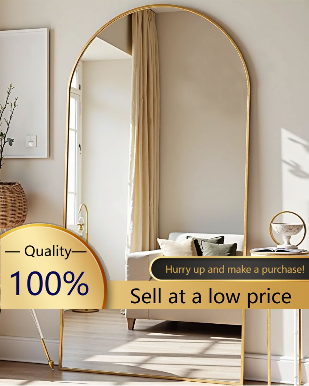 Arch Mirror Leaning - Espelhos de corpo inteiro de grandes