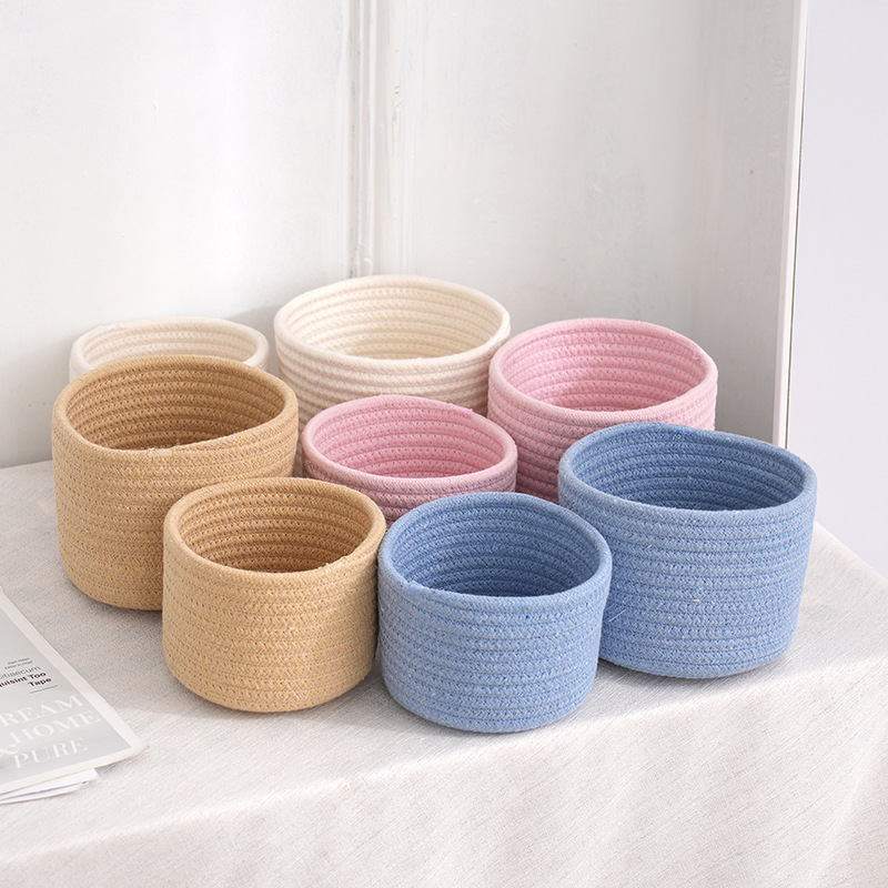 Handmade Woven Cotton Rope Sto - Woven Basket Set avaliação e preço