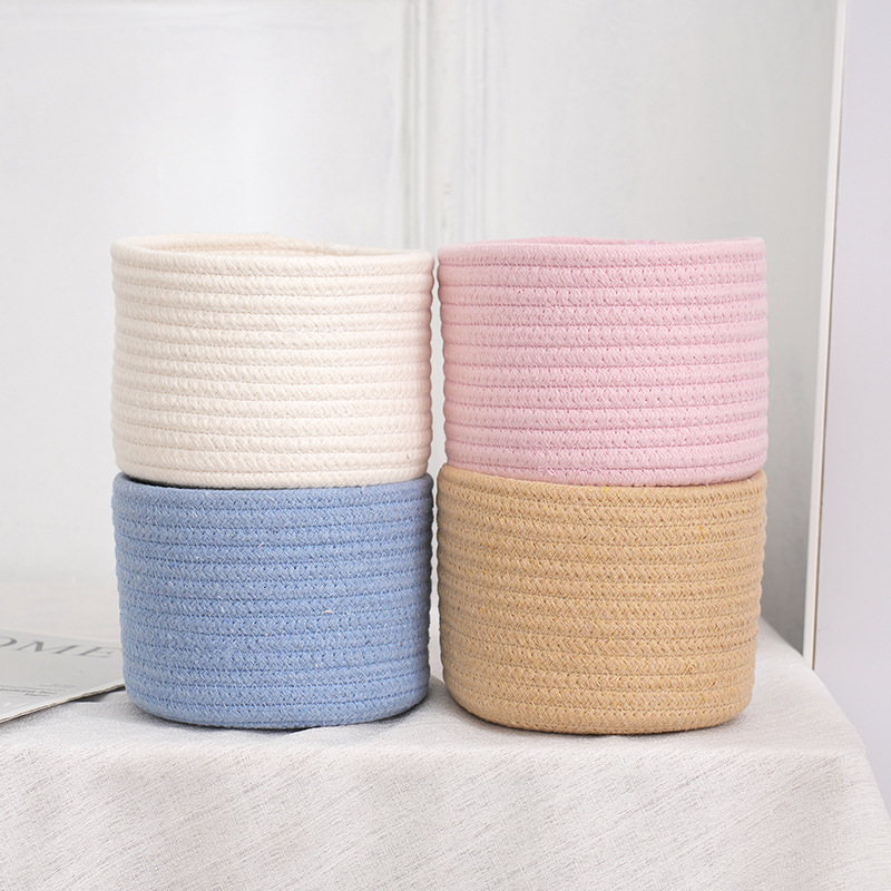 Handmade Woven Cotton Rope Sto - Woven Basket Set avaliação e preço