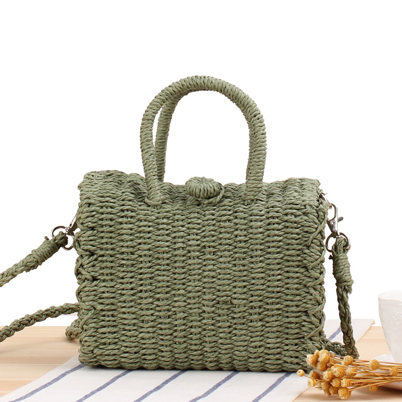 Verão palha praia saco para as - Woven Basket Set avaliação e preço