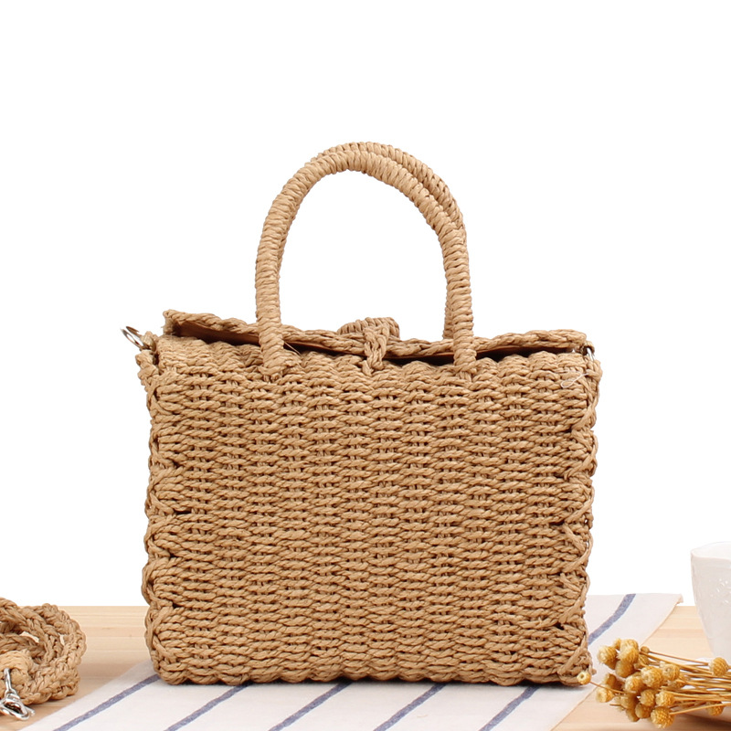 Verão palha praia saco para as - Woven Basket Set avaliação e preço
