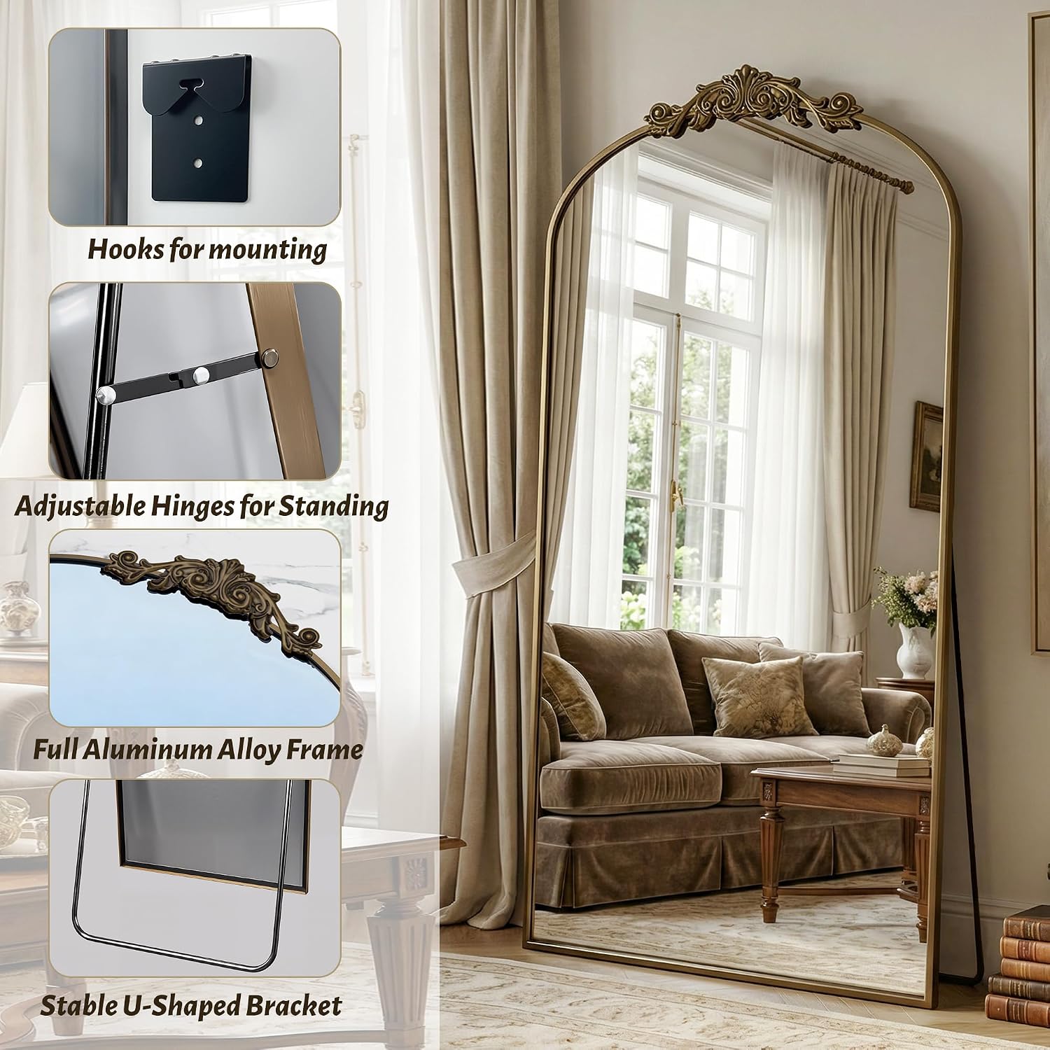 Espelho Vintage de Corpo Intei - Arch Mirror Leaning avaliação e preço