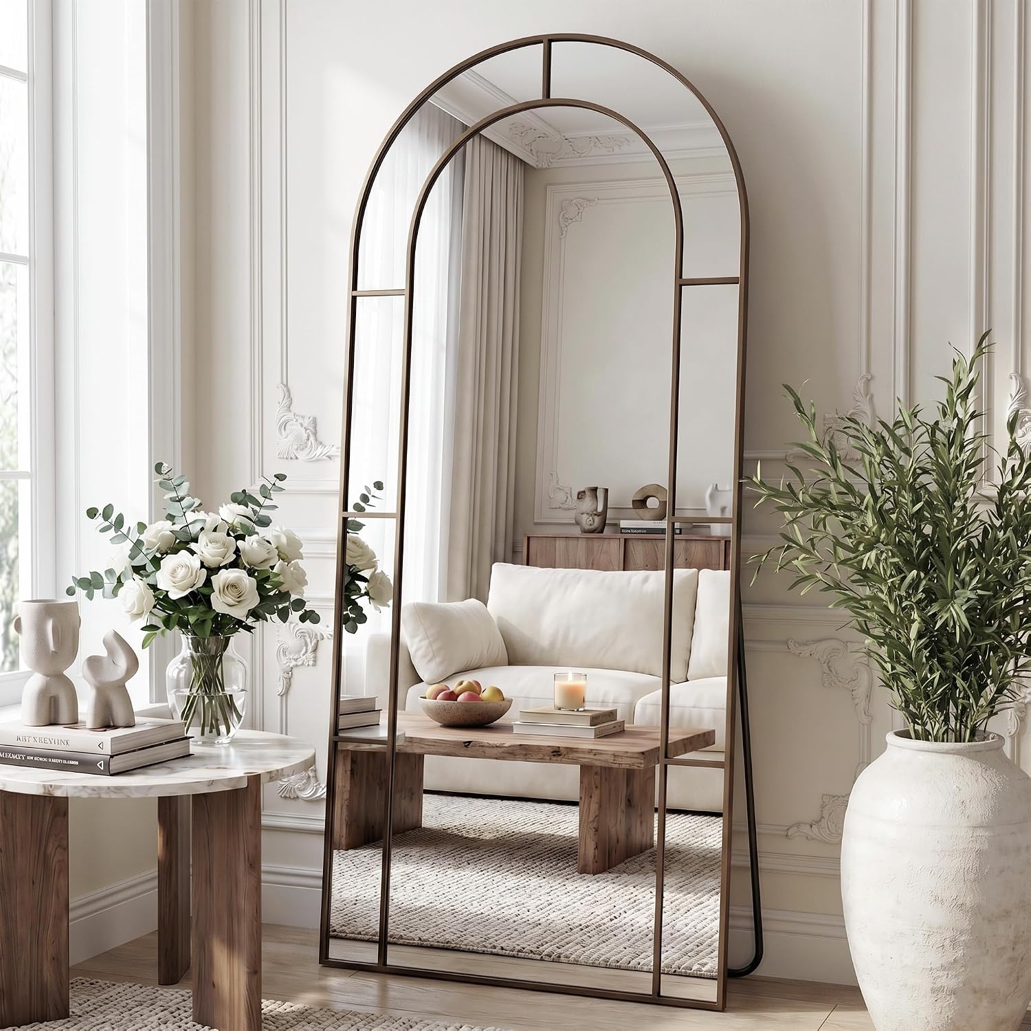 Espelho de Chão Arqueado de 76 - Arch Mirror Leaning avaliação e preço