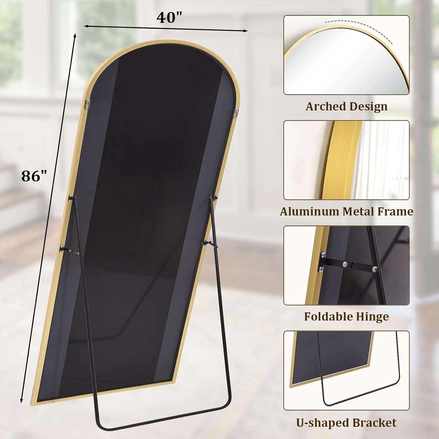Espelho de Chão de Corpo Intei - Arch Mirror Leaning avaliação e preço