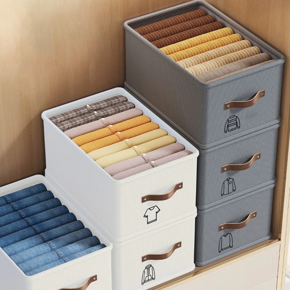 1PC Caixa Organizadora de Roup - Woven Basket Set avaliação e preço