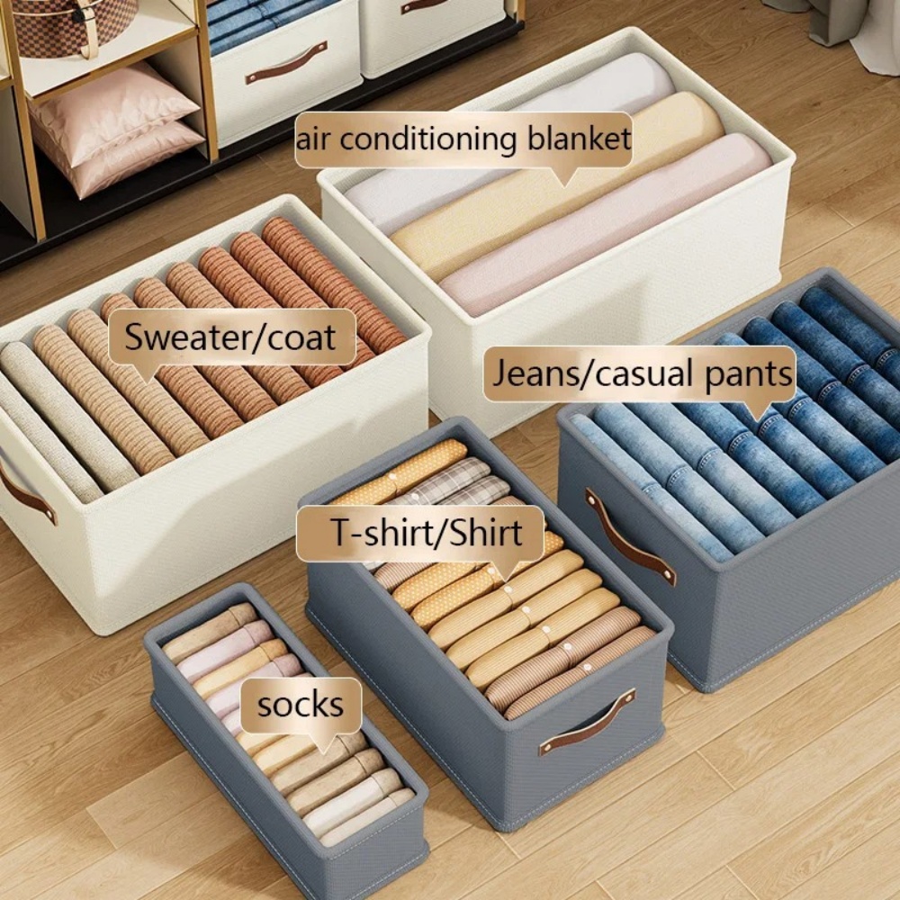 1PC Caixa Organizadora de Roup - Woven Basket Set avaliação e preço