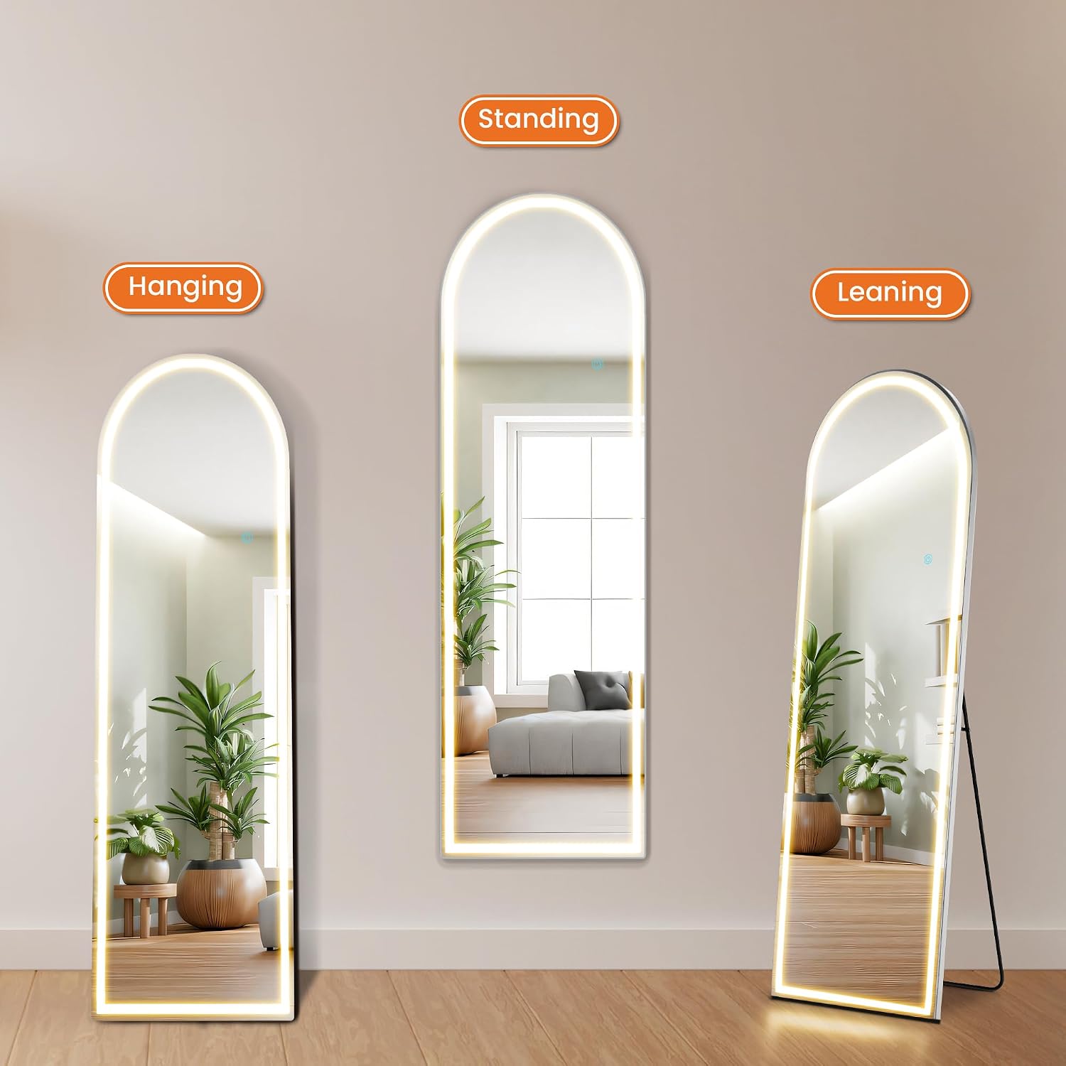 Espelho Arqueado de Corpo Inte - Arch Mirror Leaning avaliação e preço