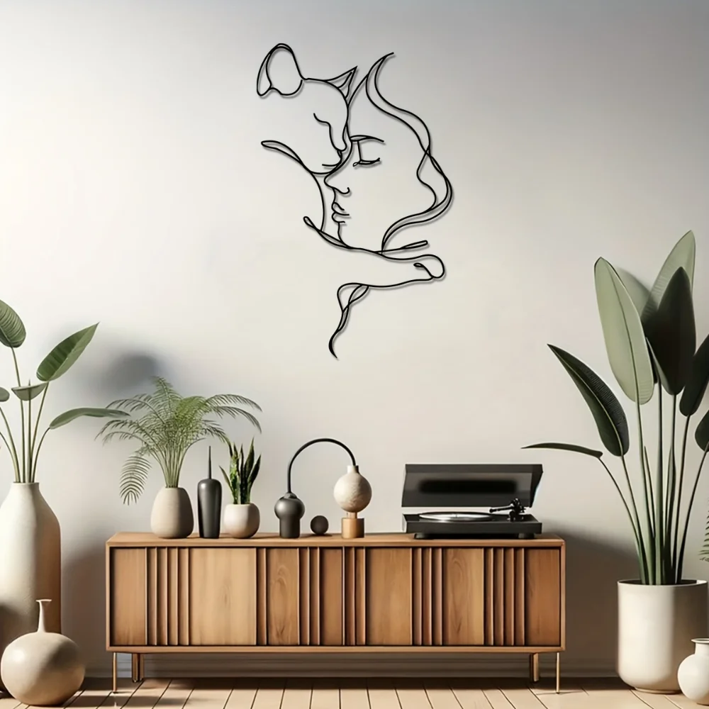 Arte em metal elegante de gato - Interior Design Women avaliação e preço