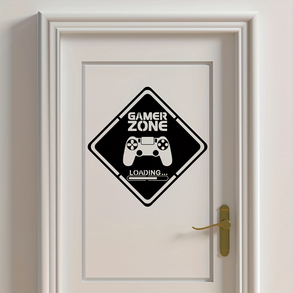 1pc zona gamer porta decalque  - Interior Design Game avaliação e preço